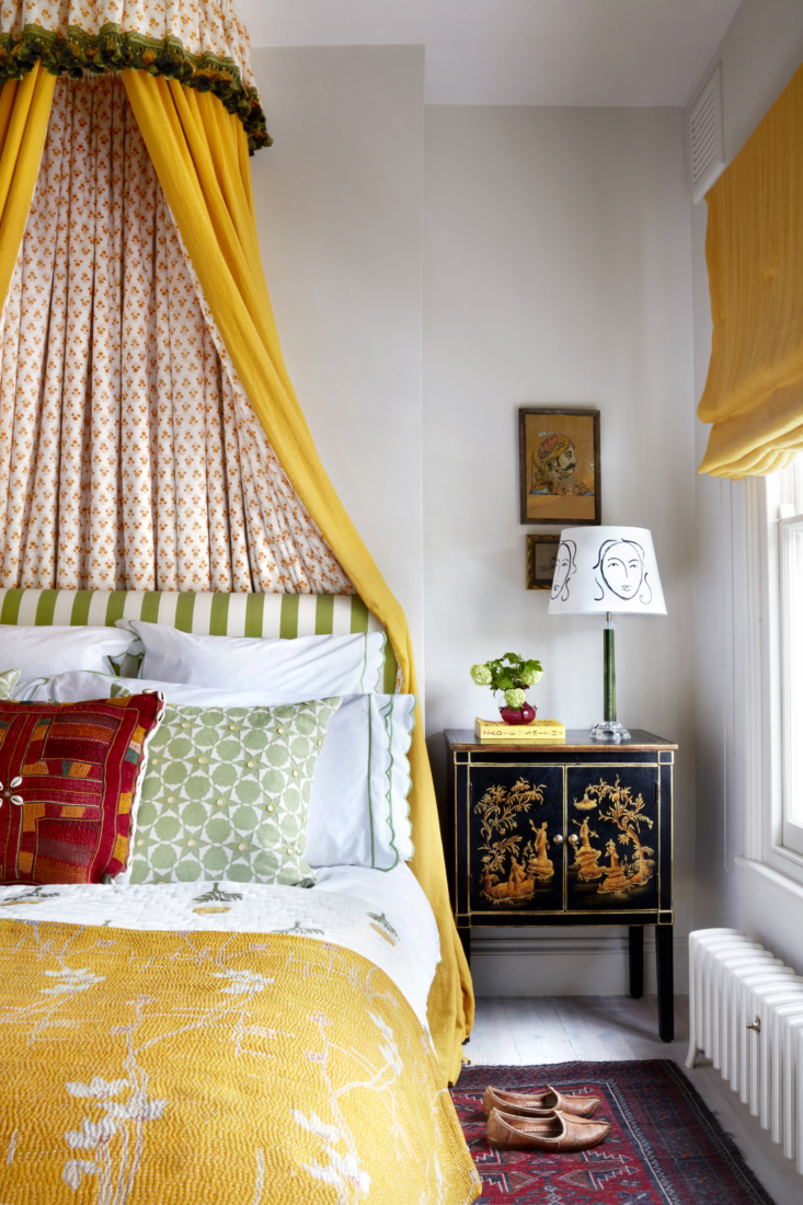 the three bedrooms are cottage size and now bright with color and pattern. the  23