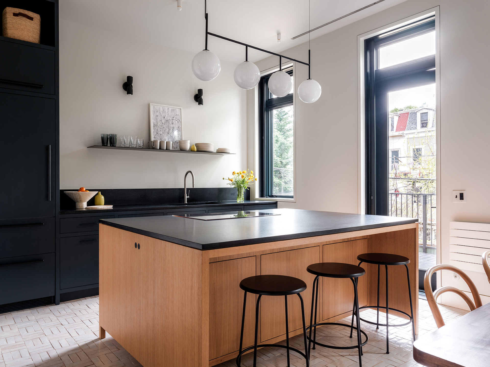 the kitchen is set in a \2007 extension built by the previous owner that provid 19