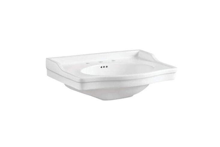 the kingston brass victorian 30 inch wide ceramic console sink is an option for 24
