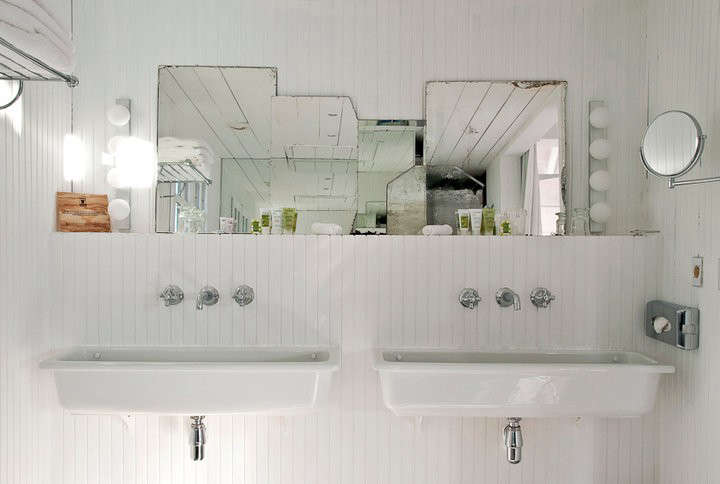 the bathroom of the martin margiela apartment in paris flaunts a row of mismat 25