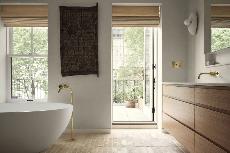 a blu bathworks\2\17; azure bathtub, clé tiles (see our trend alert on  33
