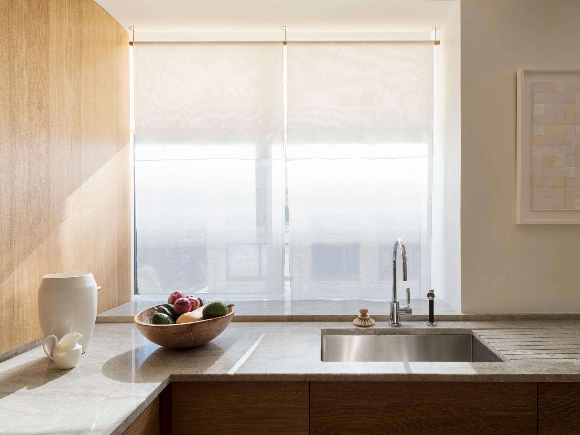 translucent curtain panel woven by japanese artist hiroko takeda in an nyc kitc 23