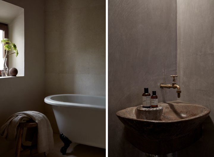 rustic luxe bathroom design at la granja ibiza, a design hotels retreat on a 16 27