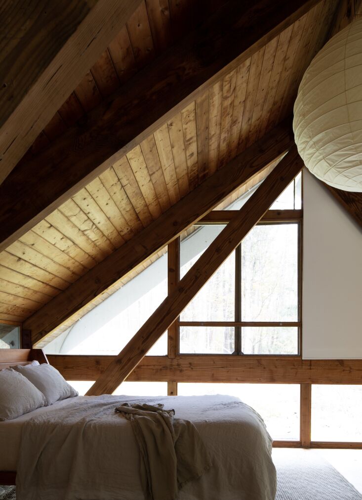 tucked under the rafters with an xl noguchi globe light. 29
