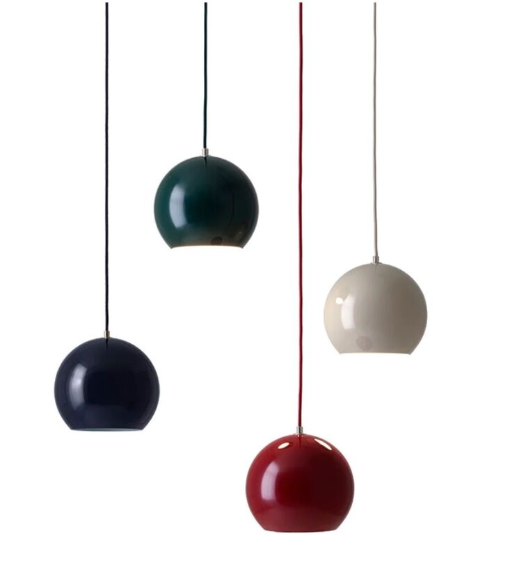 topan pendant lights by &tradition are available in midnight blue gloss (fa 19