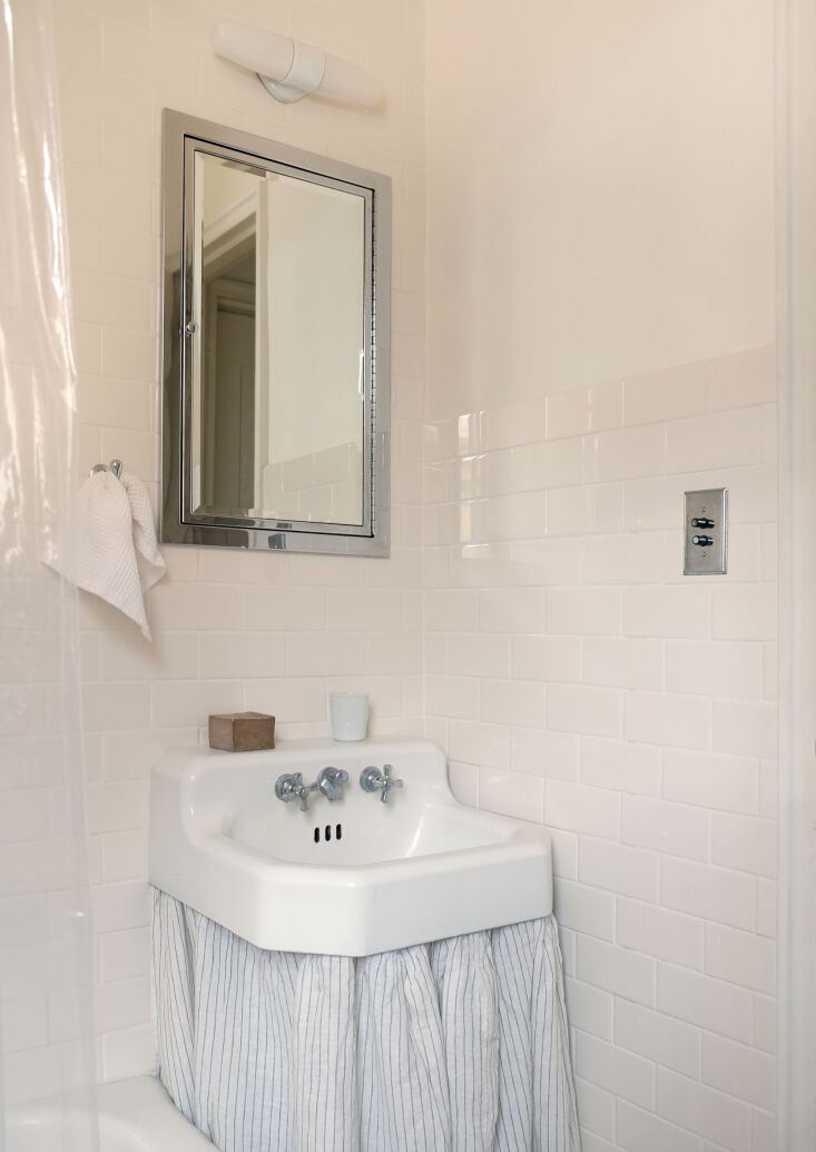 in this petite bath in a soulful, timeless apartment by studio dorion in brookl 21