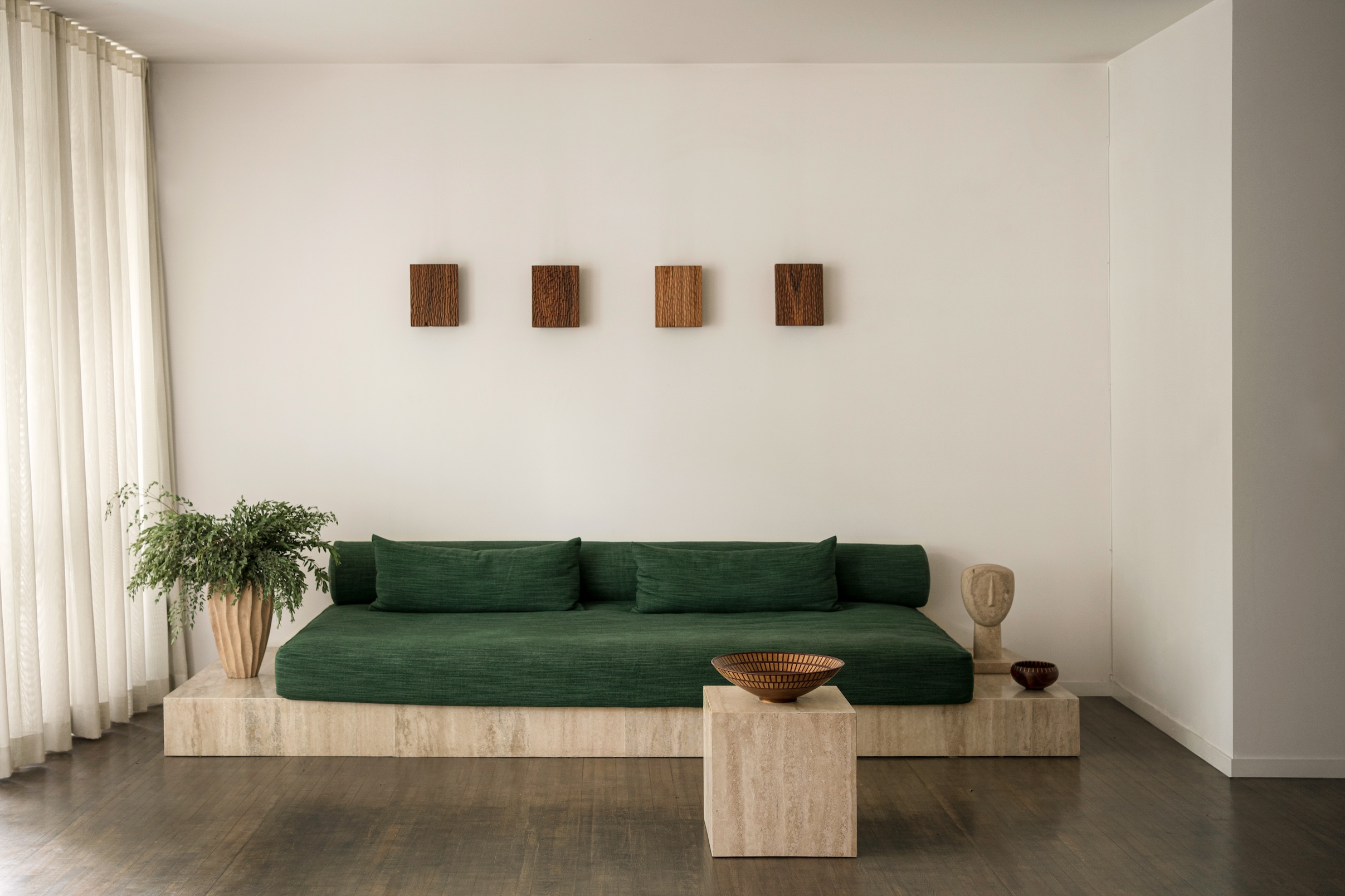 the stoneworker who built the dining table base also created the living room ba 23