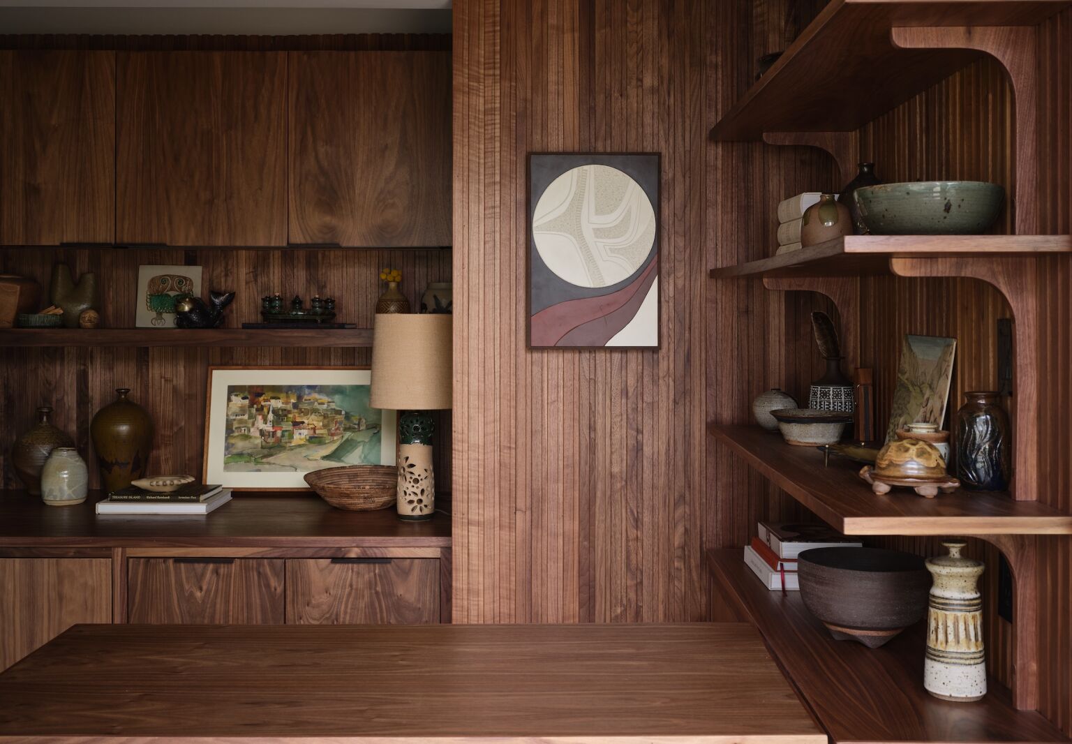 Heart Soul and Wood Paneling A Work Space and Bathroom Makeover in LA Laundry Area Included portrait 4