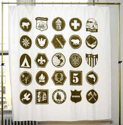 Izola scout shower curtain