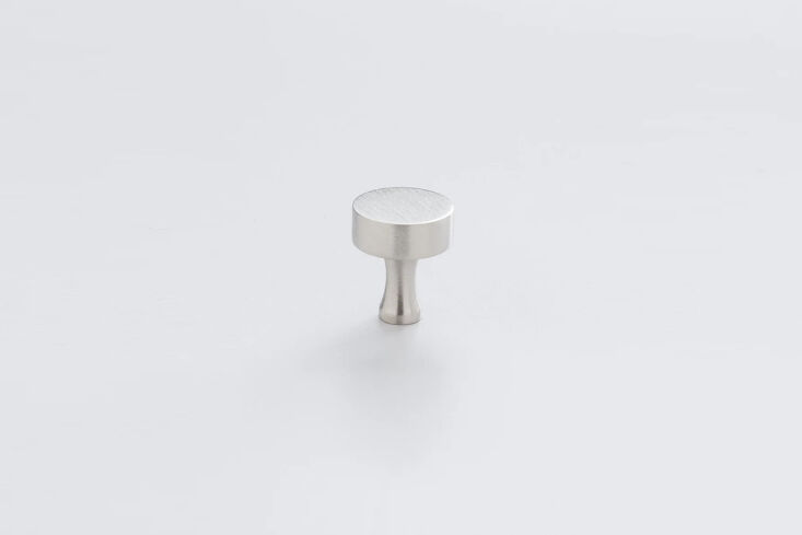 the schoolhouse riverwood knob, shown in satin nickel, is \$\19. 17