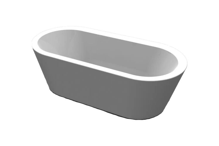 the una 7\1 inch acrylic oval freestanding bathtub is \$3,400 at vintage tub an 25